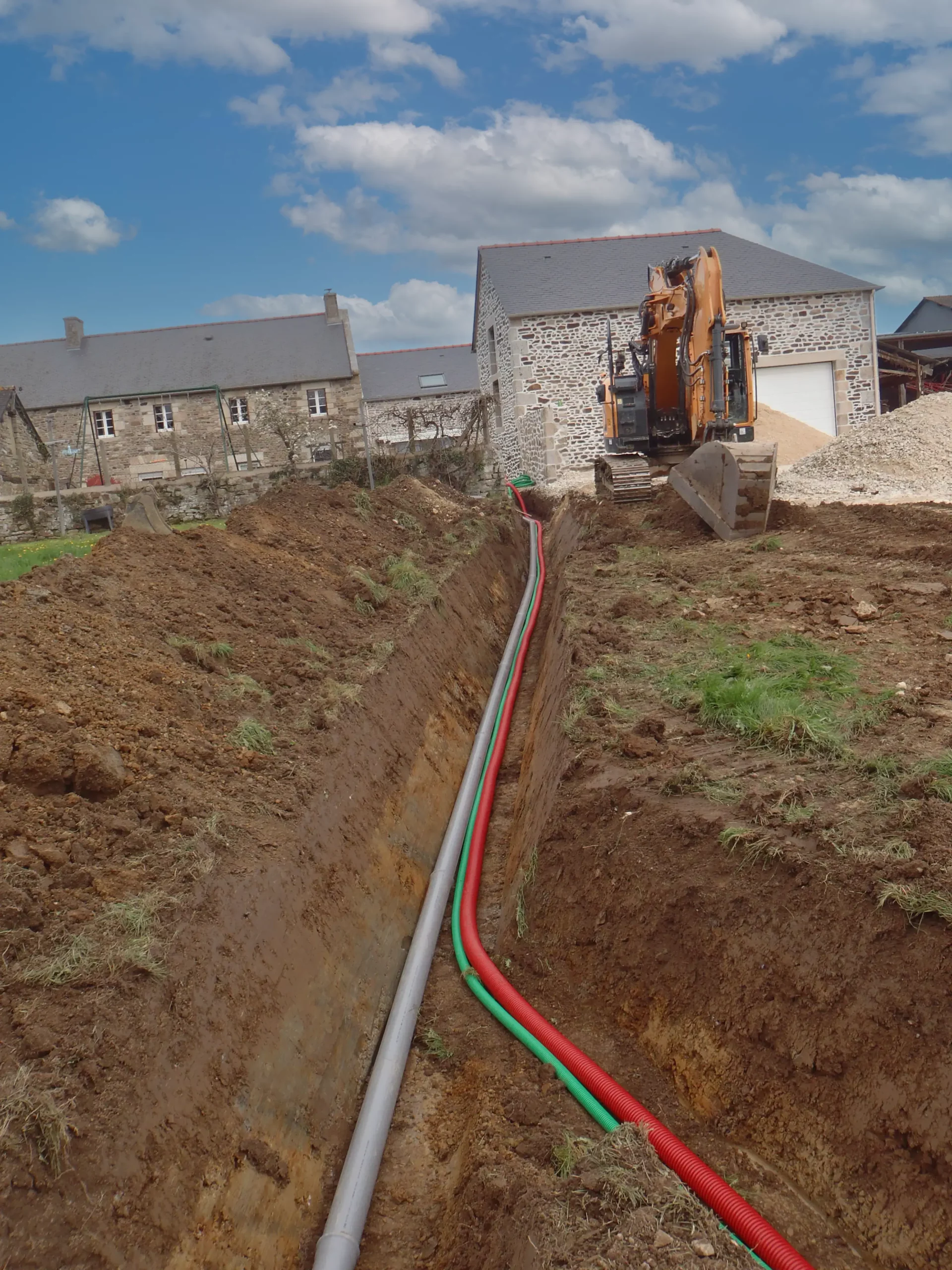 Réseaux souples réalisés par l'ETA Clément TP à Broons